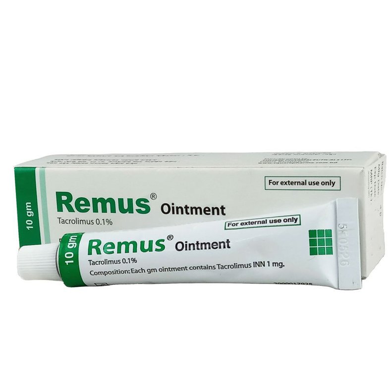 Remus 10mg Ointment (Tacrolimus Monohydrate 0.1%)