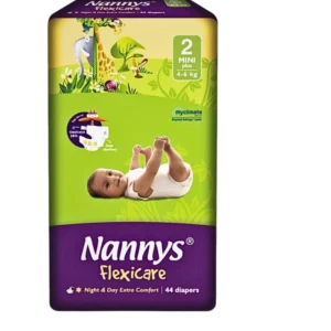 Nannys Flaxicare Belt System Baby Diaper Mini Plus (4–6 kg) (44 Pcs)