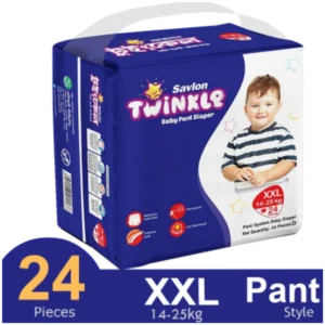 Savlon Twinkle Pant System Baby Diaper (Size XXL) (14-25 kg) (24 Pcs)