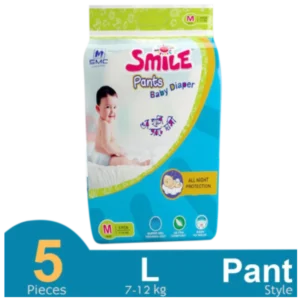 SMC Smile Pant System Baby Diaper (Size-M) (7-12kg) (5Pcs)