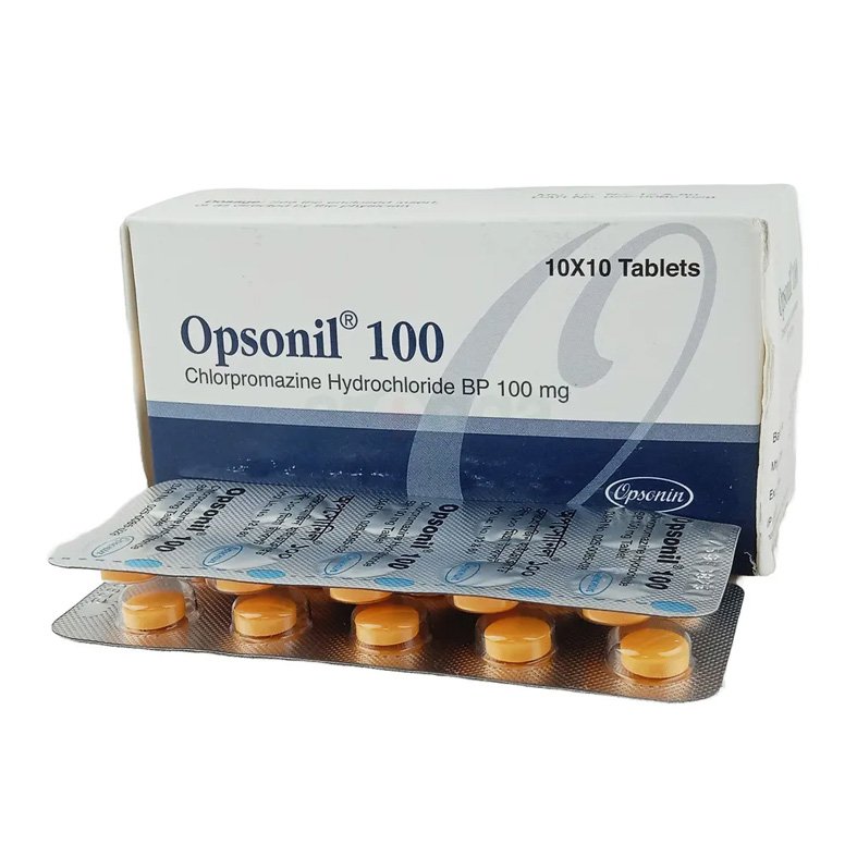 Opsonil Tablet 100 mg (Chlorpromazine Hydrochloride)