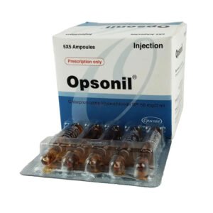 Opsonil Injection 50 mg/2 ml (Chlorpromazine Hydrochloride)
