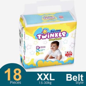 Savlon Twinkle Belt System Baby Diaper (XXL Size) (15–30 kg) (18pcs)