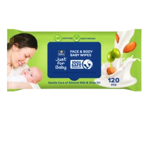 Parachute Just For Baby - Baby Face and Body Wipes 120pcs