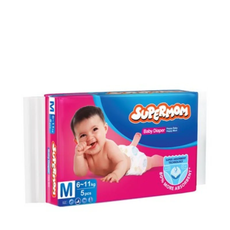 Supermom Belt System Baby Diaper (M Size) (6-11kg) (5pcs)