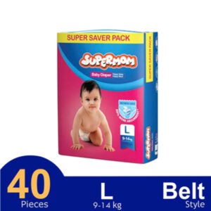 Supermom Belt System Baby Diaper (L Size) (9–14kg) (40pcs)