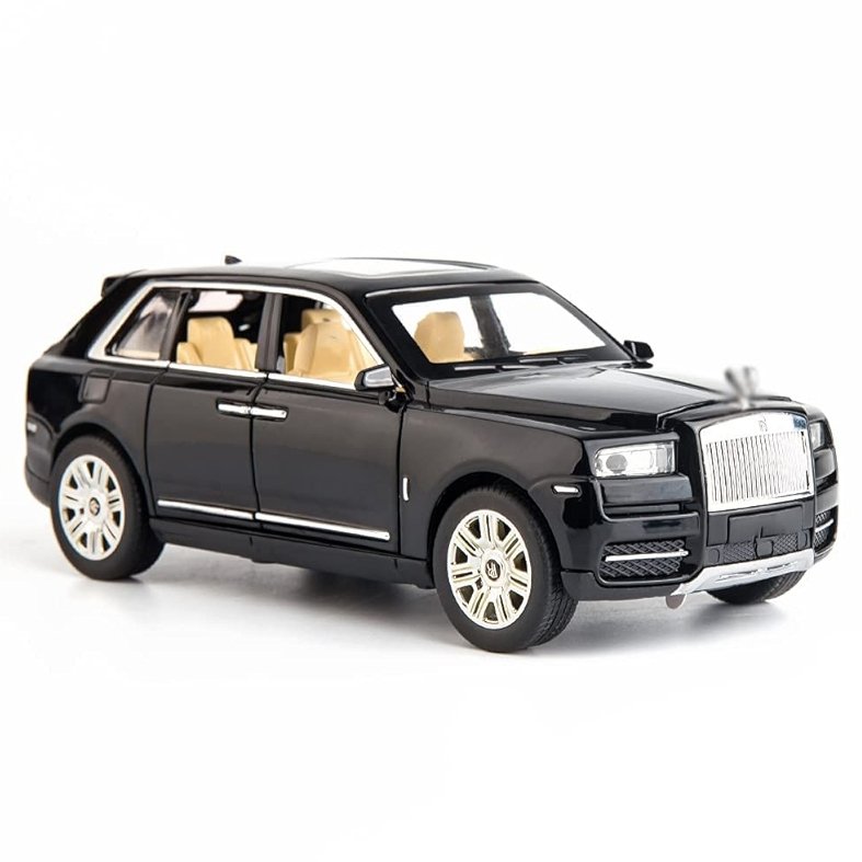 Rolls-Royce Big Metal Toy Car Fully Metal Car Pull Back System Car For Kids (Black) - Image 2