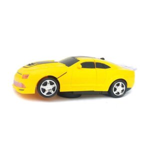 Battery Operated Transformer Robot Car Toy (Yellow)