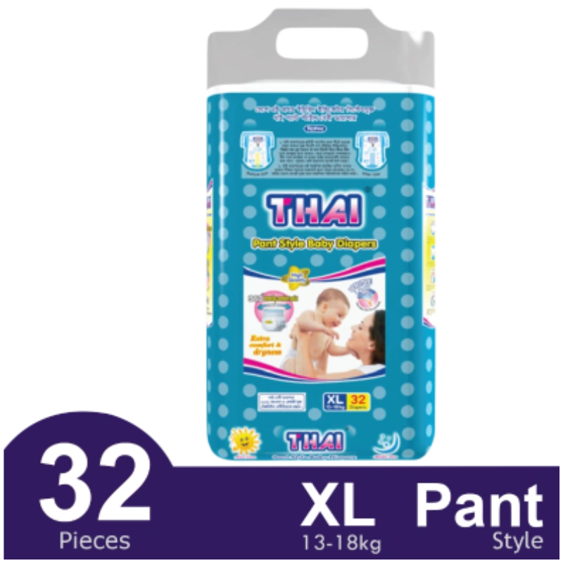 Thai Pant System Baby Diapers (XL Size) (13–18kg) (32pcs)