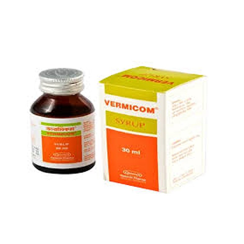 Vermicom Syrup 40 mg/5 ml (Levamisole Hydrochloride)