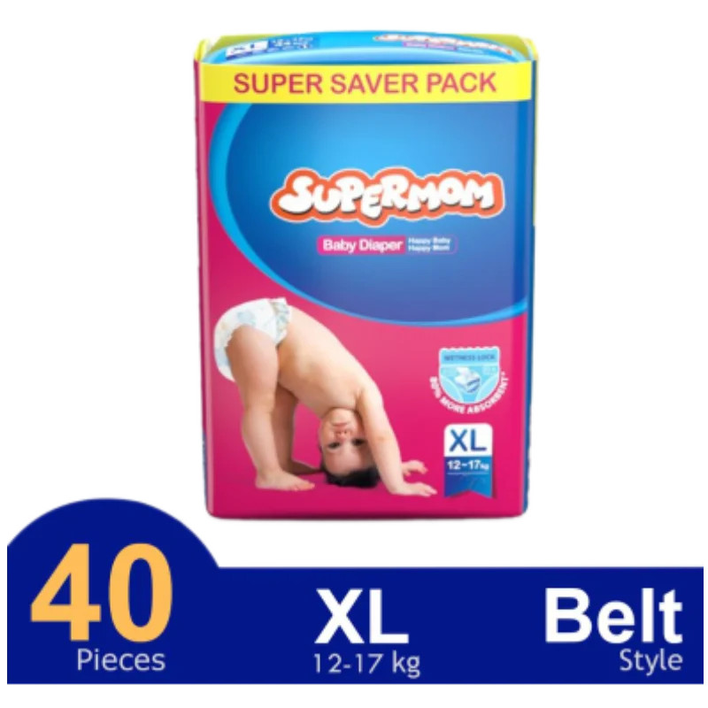 Supermom Belt System Baby Diaper (XL Size) (12-17kg) (40pcs)