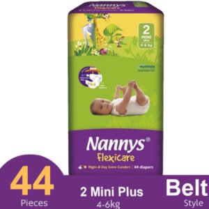 Nannys Flexicare Belt System Baby Diaper (Mini plus) (4–6kg) (44pcs)