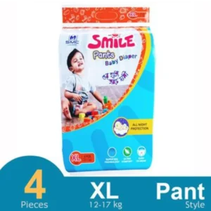 SMC Smile Pant System Baby Diaper (Size-XL) (12-17kg) (4Pcs)