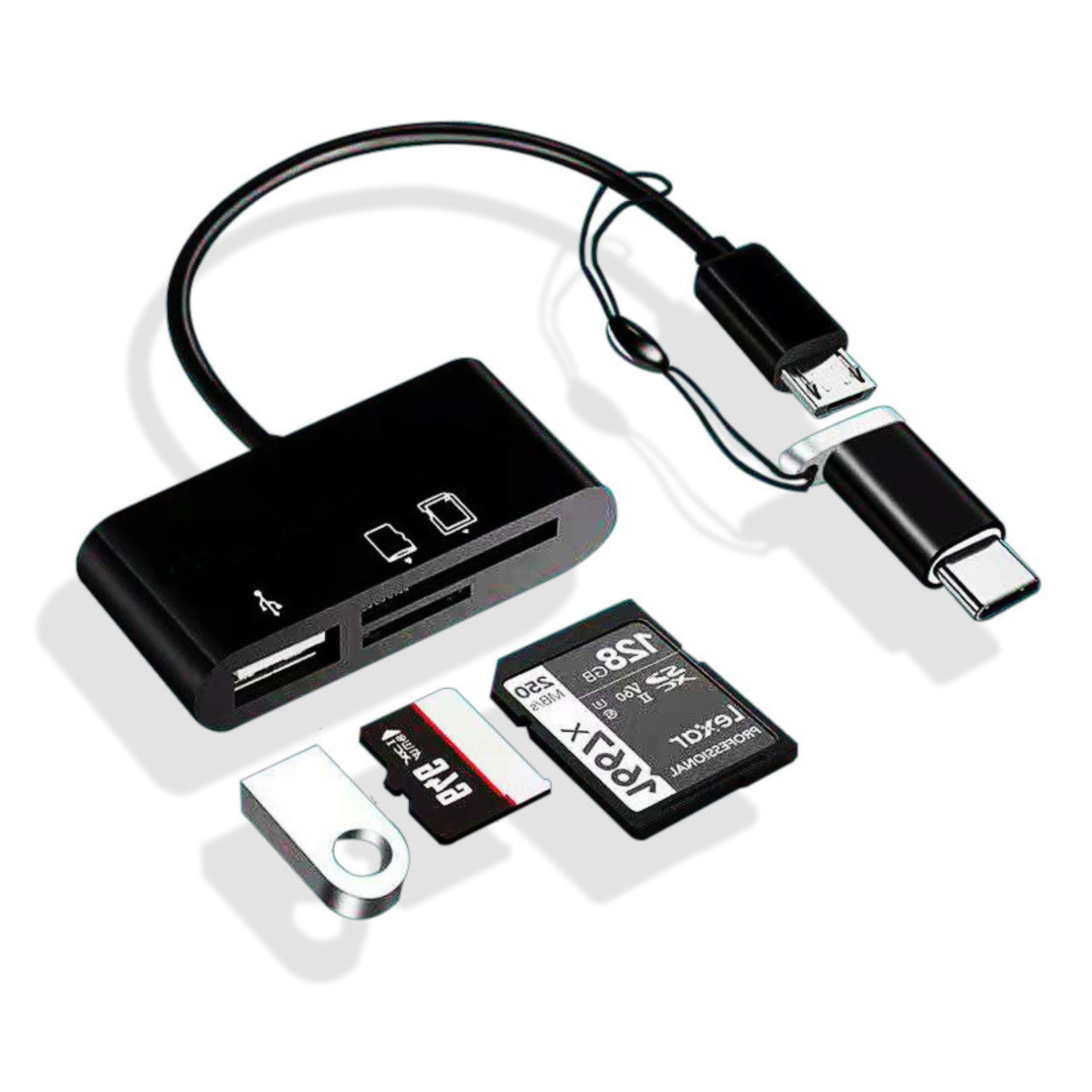 3-in-1 Mobile OTG Card Reader