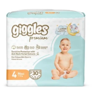 Giggles Premium Belt System Diaper Anti Rash (Maxi) (7-18 Kg) (30 Pcs)