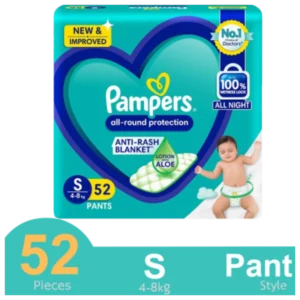 Pampers Jumbo Pants System Baby Diaper (Size S) (4-8 kg) (52 Pcs)