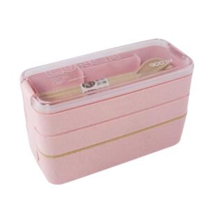 Portable 3-Compartment Tiffin Box Lunch Box (Multicolor)