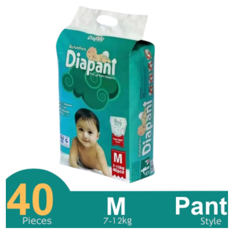 Bashundhara Pant System Baby Diaper (M Size) (7–12 kg) (40 pcs)