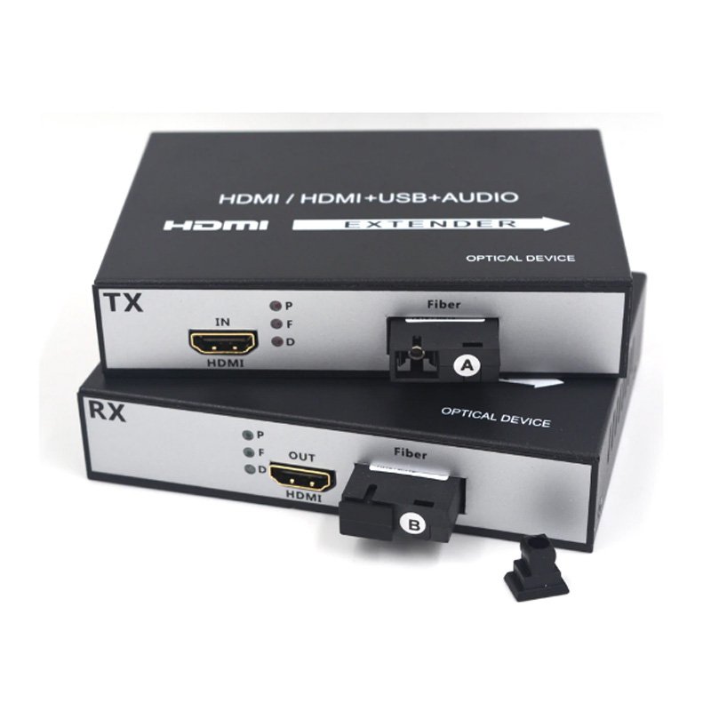 HDMI To Fiber Optical Cable up to 20Km USB System