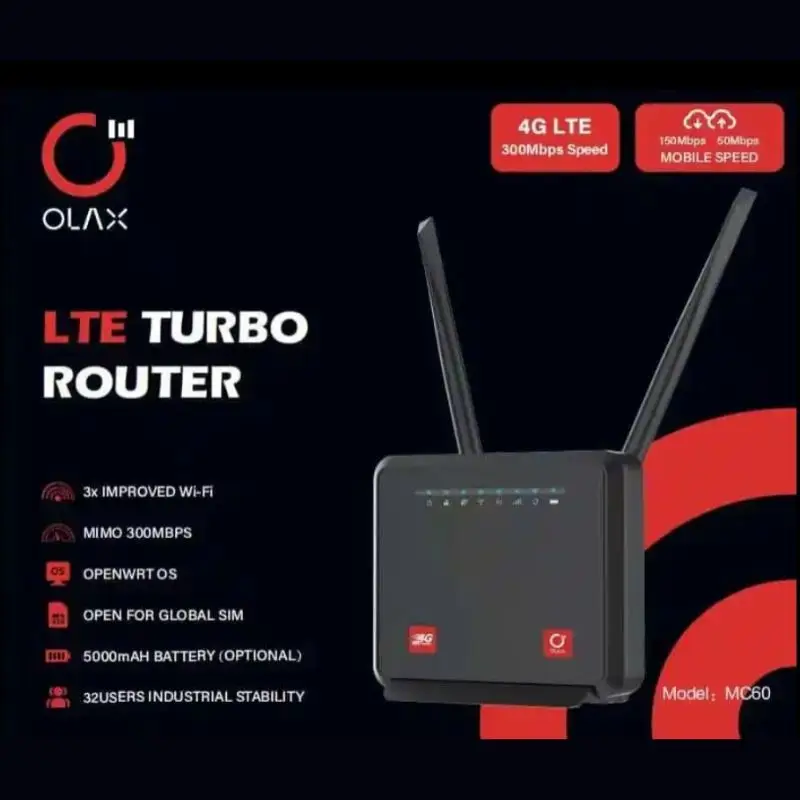 OLAX MC60 300Mbps Wi-Fi LTE Turbo Router 5000mah Battery
