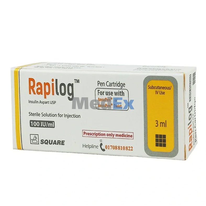 Rapilog Injection 100 IU/ml (Insulin Aspart)
