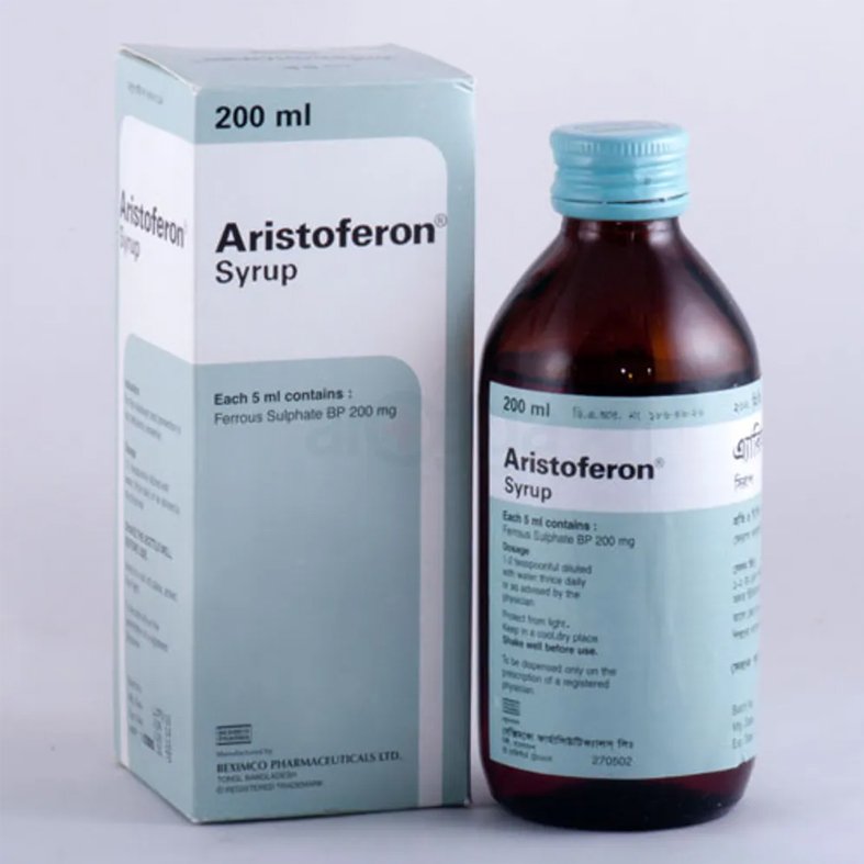 Aristoferon Syrup 200 mg/5 ml (Ferrous Sulfate)