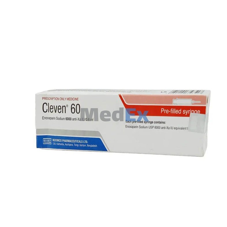 Cleven Injection 6000 Anti-Xa IU/0.6 ml (Enoxaparin Sodium)
