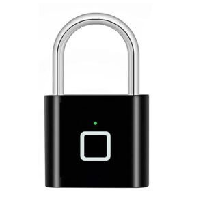 Sakar Smart Fingerprint Padlock, Finger Print Unlock Mini Security Key Friendly Kids and Elderly Keyless Lock Quick Anti-Theft