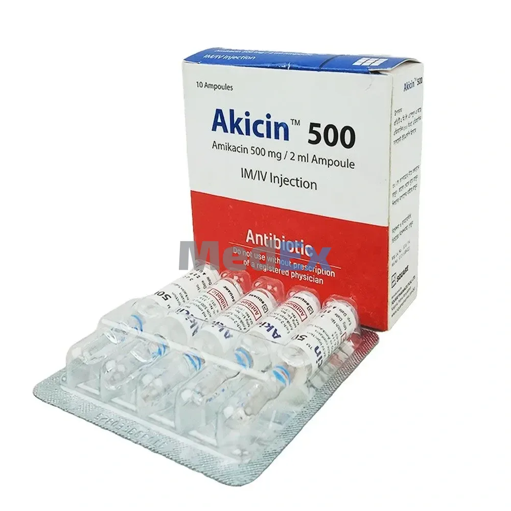 Akicin Injection 500 mg/2 ml (Amikacin)