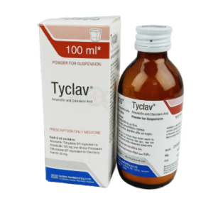 Tyclav Suspension 125 mg + 31.25 mg/5 ml (Amoxicillin + Clavulanic Acid)