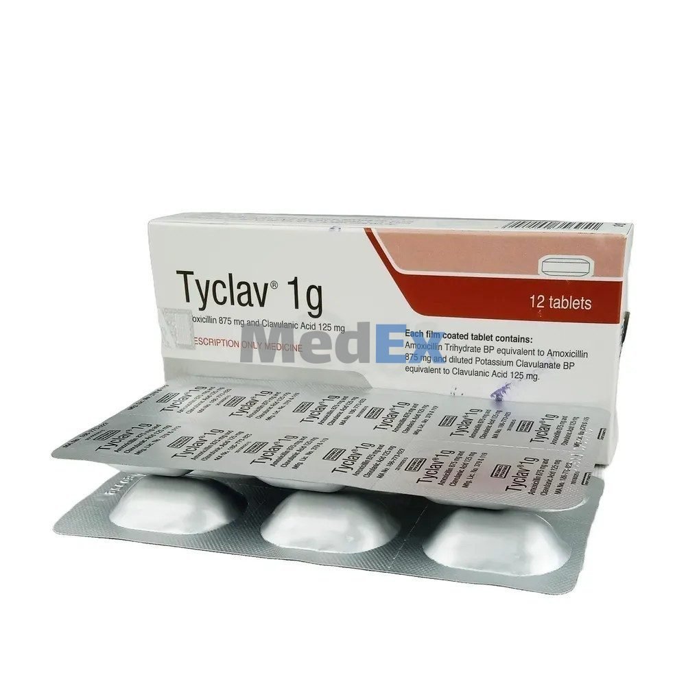 Tyclav Tablet 875 mg + 125 mg (Amoxicillin + Clavulanic Acid)