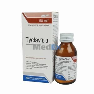 Tyclav BID Suspension 400 mg + 57.5 mg/5 ml (Amoxicillin + Clavulanic Acid)