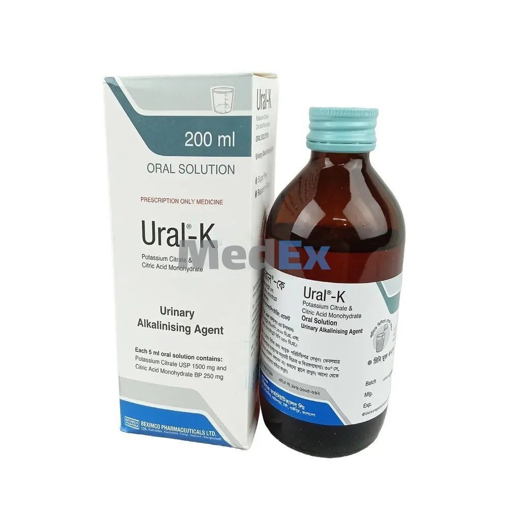 Ural-K Oral Solution (Potassium Citrate + Citric Acid)