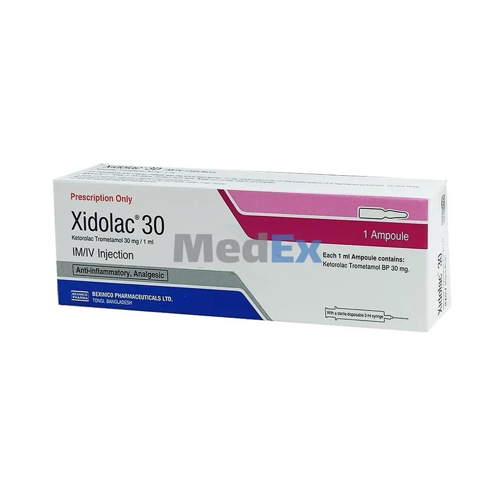 Xidolac Injection 30 mg/ml (Ketorolac Tromethamine)